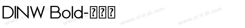 DINW Bold字体转换